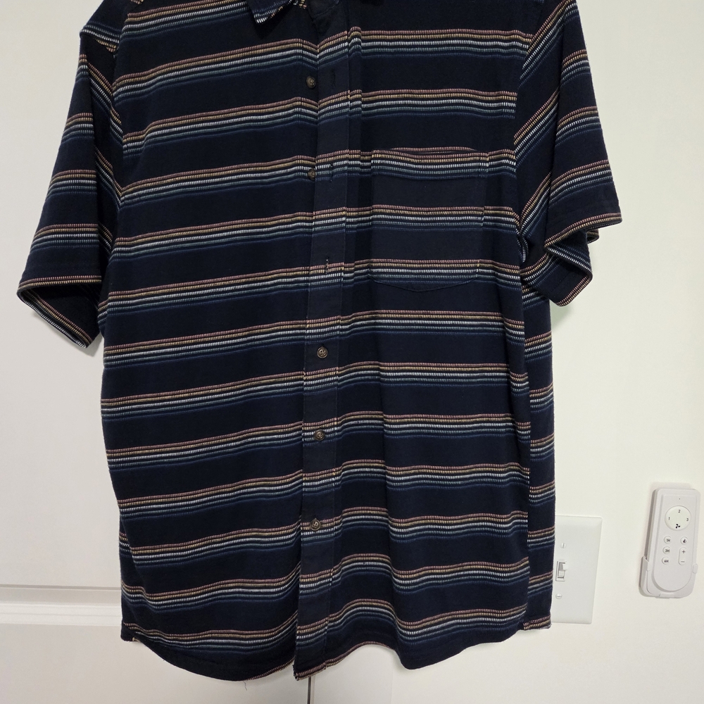 Goodfellow & Co Navy Striped Casual Button Down Shirt